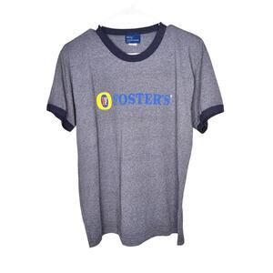 NWOT BDG Mens Fosters Beer Graphic T-Shirt Short Sleeve Crew Neck Gray Size M